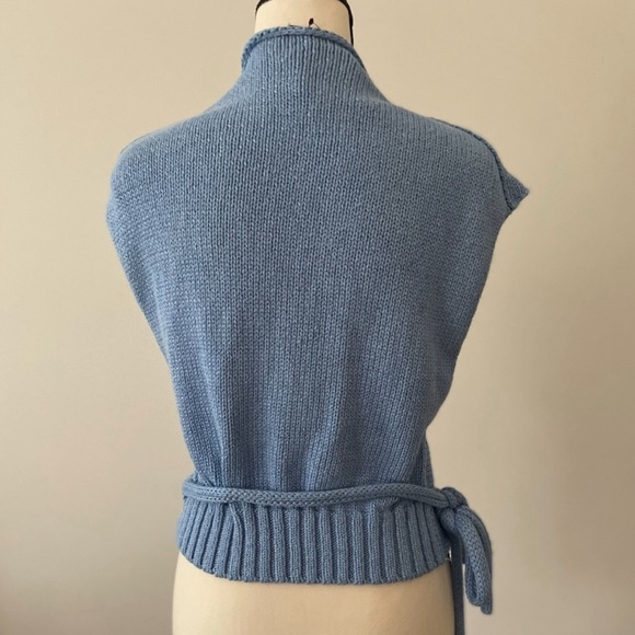 Free People!! Wish You Were Here Black Wrap Sweater! - Picture 2 of 4